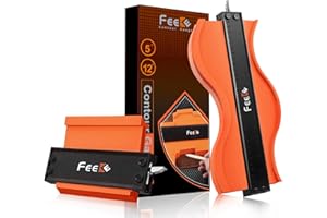 Feeke Contour Gauge (12+5 Inch) with Lock Profile Tool, Christmas Gifts for Men Dad Husband Him Super Contour Shape Duplicator Men Gifts Woodworking Tools Construction Outline Angle Measuring Tool