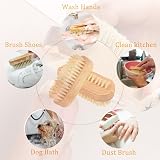 WHAPELQ 4 Pcs Double Sided Wooden Nail Brushes - 2 Kinds, Easy Use view 3