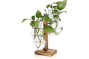 CYZGLASS Plants Propagation Stations Plant Terrarium Kit Glass Planters for Indoor Plants House Plant Accessories Gift for Women - 4 Love Bulb Vase