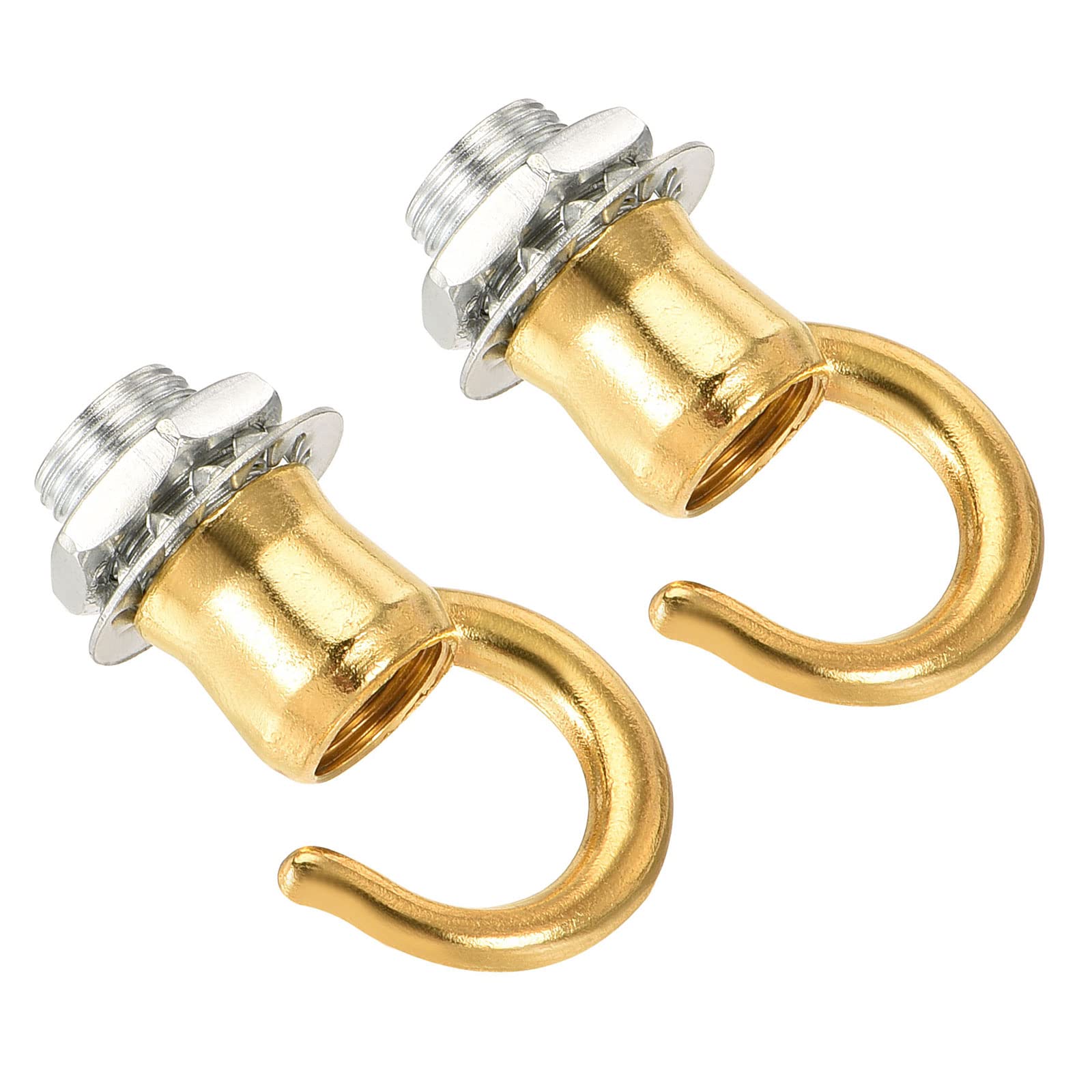 YOKIVE 2 Pcs Alloy Ceiling Hook, Pendants Fixtures Hangers | Hanging Chandelier Light Lanterns, Great for Kitchen, Home (Electrophoretic Gold, 0.87x1.1-Inch)