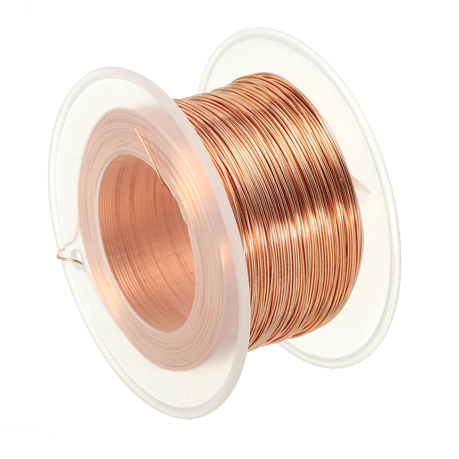 PATIKIL 282.15 Feet Solid Bare Copper Wire,24 Gauge 99.96% Pure Copper Wire 0.5mm Soft Beading Wire Metal Plant Stem Ties for Jewelry Craft (86m)
