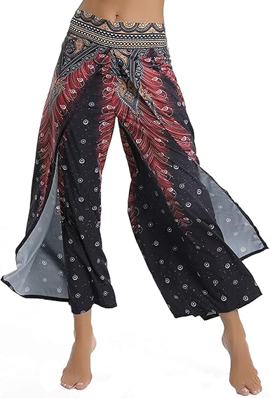 printed flare yoga pants