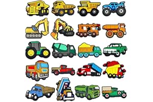 20Pcs Cute Excavator Shoe Charms for Clogs & Footwear, DIY Accessories, Ideal Christmas/Birthday Gifts for Kids-ZXJ-WJJ20
