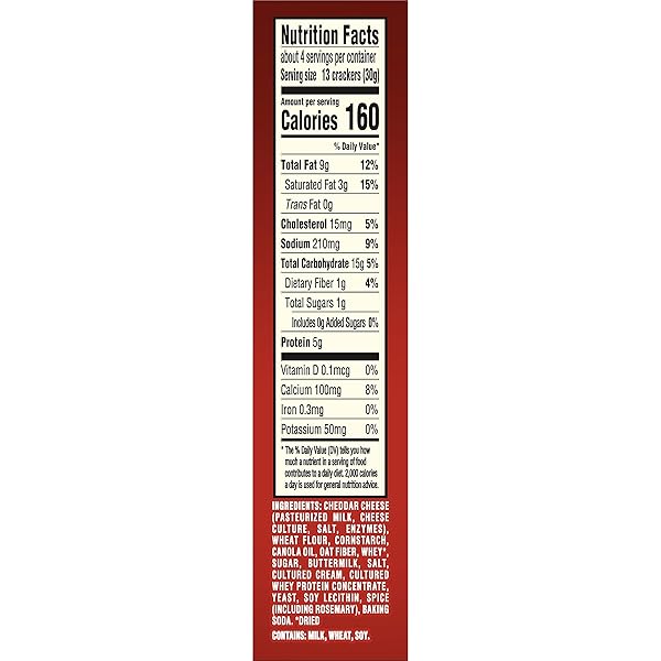SARGENTO® CHEESE BAKES AGED WHITE CHEDDAR AND ROSEMARY CRACKERS, CHEESE CRACKERS, LUNCH SNACKS, 4.5 OZ