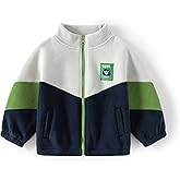Volunboy Toddler Polar Fleece Jacket Boys Long Sleeve Zip Up Fall Coats Winter Warm Outerwear
