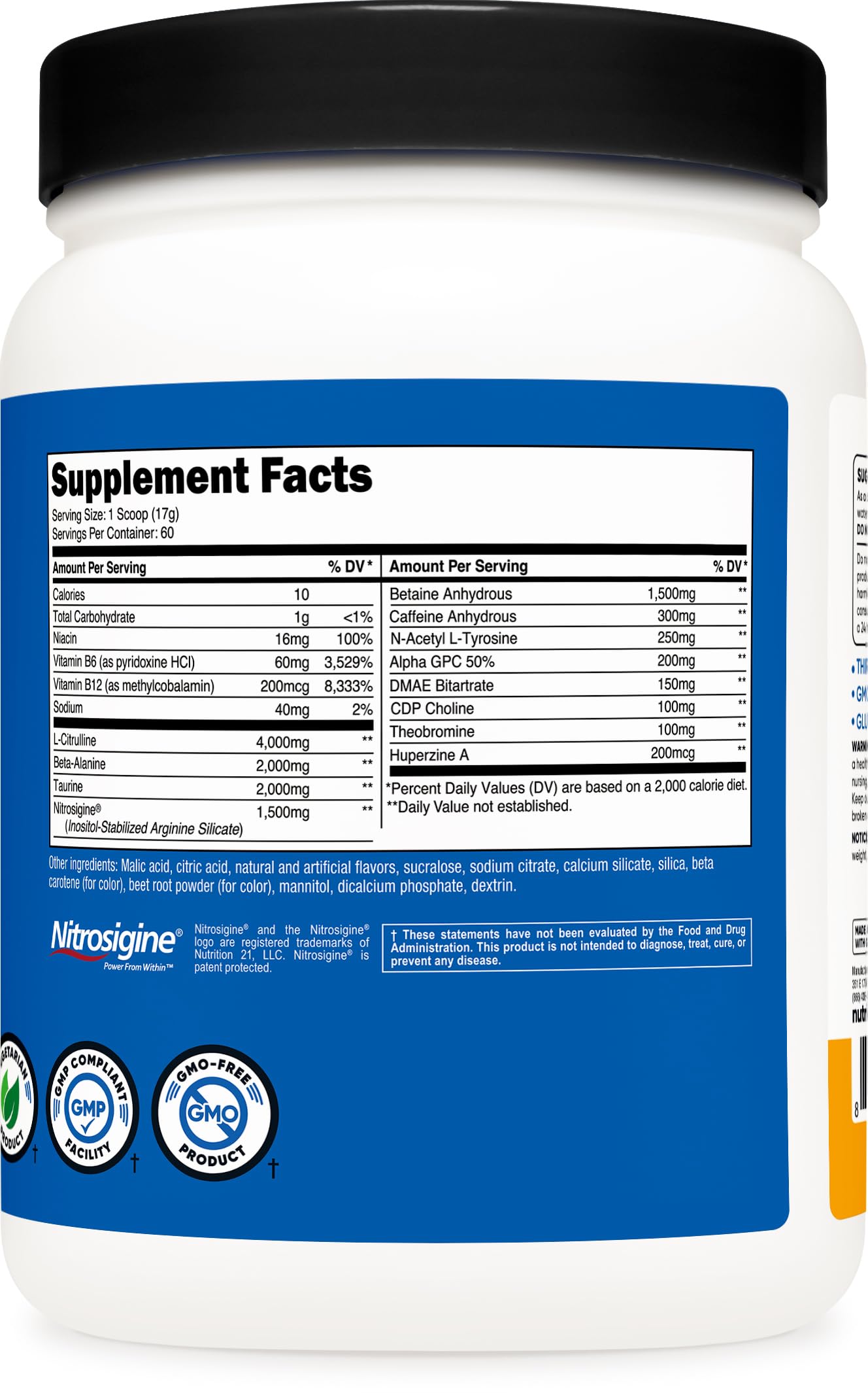 Nutricost Pre-X Xtreme PreWorkout Powder Complex, Peach Mango, 60 Servings, Vegetarian, Non-GMO and Gluten Free