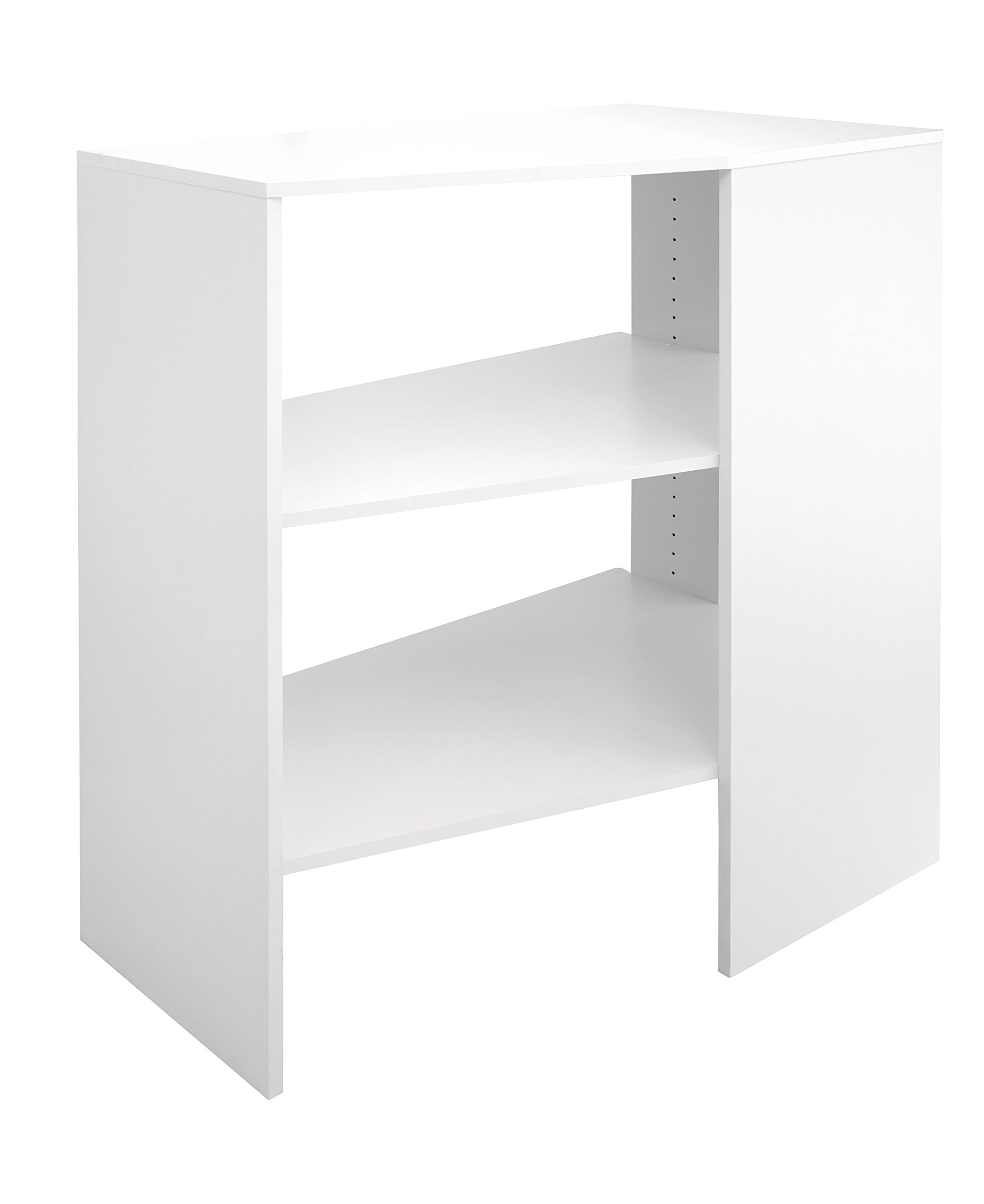 Photo 1 of *MAJOR DAMAGE*
ClosetMaid SuiteSymphony Wood Corner Shelf Unit, 2 Shelves, Adjustable, Stacking, For Storage, Closet, Clothes, Shoes, Décor, Pure White