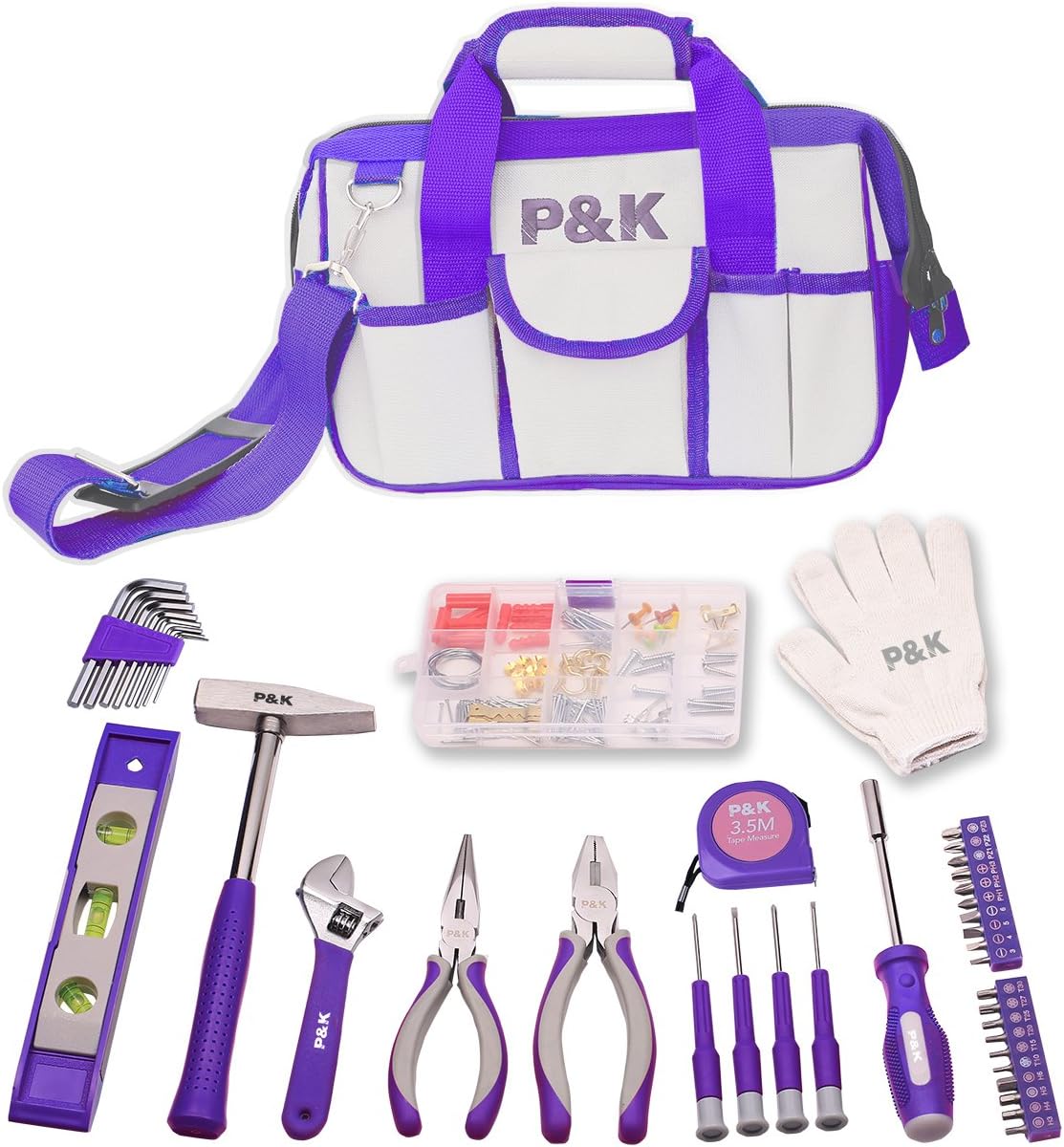 141 Piece Tool Set Purple Tool Bag Tool Box Gift Ideas Amazon.co.uk