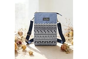 Boho Crossbody Phone Bag for Women, Lightweight Casual Shoulder Bag, Mini Cell Phone Purse for Daily Travel & Outdoors