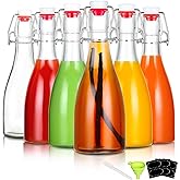 YEBODA (6 Pack-12oz Swing Top Bottles -Glass Beer Bottle with Airtight Rubber Seal Flip Caps for Home Brewing Kombucha,Beverages,Oil,Vinegar,Water,Soda,Kefir