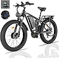 Tiemahun (US in Stock) SMLRO V3 Plus Dual Motors MTB with Rear Shock Absorber, 22.4AH 2000W 26" Fat Tire Electric Bike 35MPH, Mountain E-Bike Suspension Electric Bicycle Ebikes for Adults
