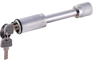 MAXXHAUL 70050 Heavy Duty 5/8"- Hitch Locking Receiver Pin with 2 Keys, Chrome