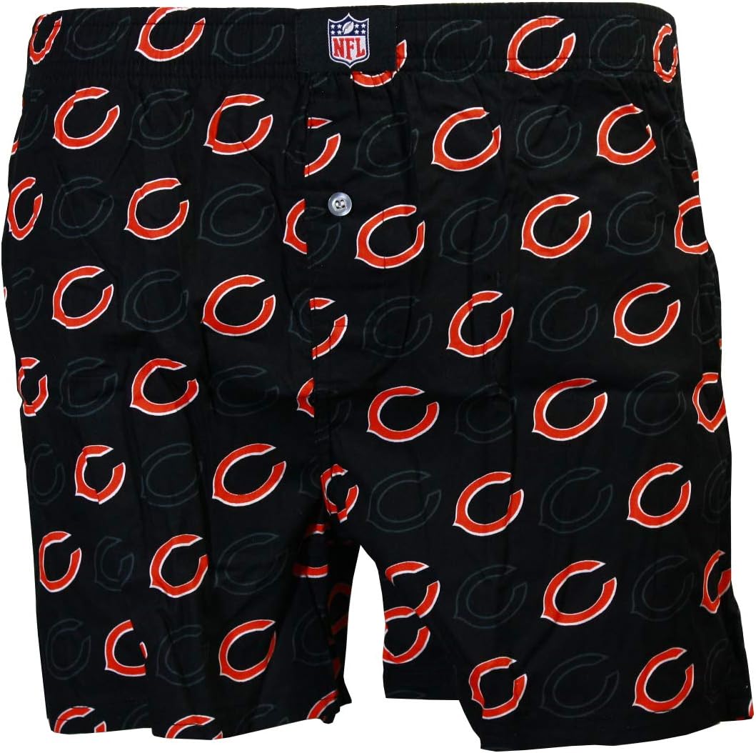 Gertex Hosiery Chicago Bears All-Over Print Boxer Shorts, Large
