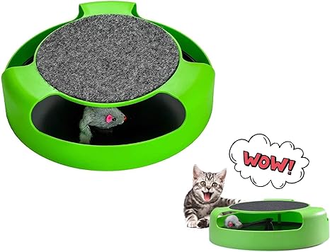 Ducomi Jeu Interactif Pour Chats Avec Griffoir Jeux Interactifs Chat Avec Souris Peluches A Caliner Toilettes Et Amusement Dans Un Jouet Amazon Fr Animalerie