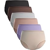 BAMBOO COOL Women's Underwear Soft Panties for Women Full Coverage Ladies Underpants Full Coverage Briefs,6 Pack