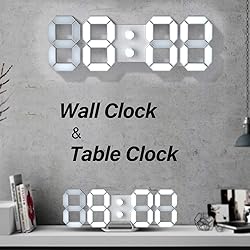 EDUP HOME 3D LED Digital Wall Clock/Desk Alarm