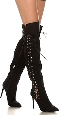 anne michelle lace up heels