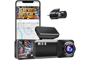 𝑶𝒔𝒎𝒐 Dashcam Pro 4K Wireless Car Dashcam Front Rear, 5.8GHZ WiFi, GPS, Free 64GB Card, Dash Cam with 24H Parking Monitor,