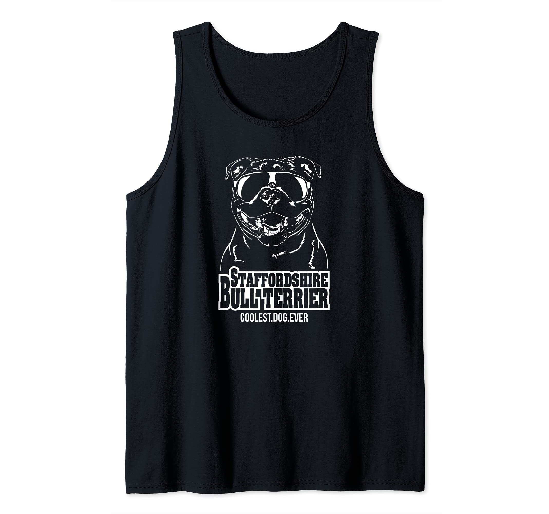 Funny Proud Staffordshire Bull Terrier coolest dog ever dog Tank Top