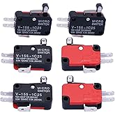 Twidec/6Pcs Micro Limit Switch Short Hinge Roller Lever Arm Switch for Arduino V-155-1C25
