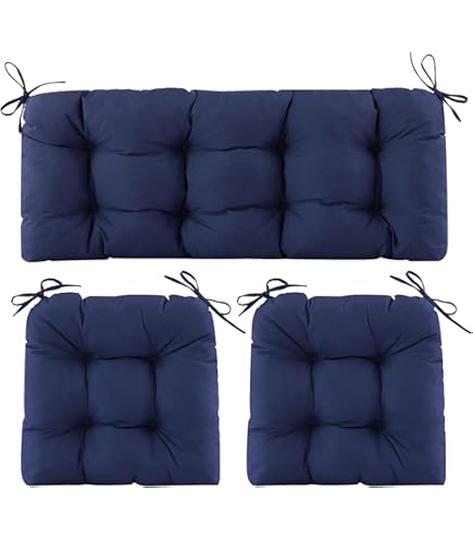 MAGIC ELEPHANT Set Di 2 Cuscini Per Sedia Da Esterno - Memory Foam 48x48 Cm - Viola - Per Mobili In Vimini E Patio - 5