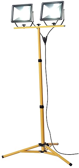 Northpoint LED Baustrahler Arbeitsstrahler mit Stativ Fluter Strahler 100W Leistung 8000 Lumen Lichtstrom 160cm Stativ 5m Zul