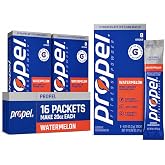 Propel Zero Sugar Electrolyte Powder Drink Mix, Watermelon - 16 Servings | Enhanced water beverage with vitamins, No Added Colors or Artificial Flavoring, just scoop into a bottle for daily thirst
