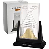 Dimind Galton Board Probability Demonstration Model - 12.6in Large Physics Learning Desk Toy with 17500 Metal Beads | Statistical Law Experiment Tool for School Labs &amp; STEM Education (Gold Bead)