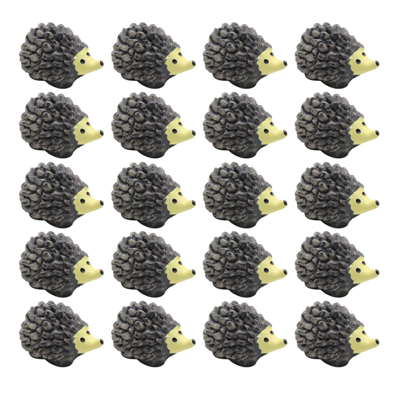 Angoily Resin Hedgehog Figures Mini Animal: 20 Pieces Lawn Hedgehog Statue Fairy Garden Lawn Landscape Animal Figure Sculpture 1. 2 cm