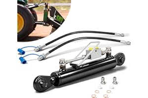 SIXCOW Upgrade Hydraulic Top Link Cat. 1-1 with Locking Block 18 1/8” - 26 3/8” with 2 x Hose, SPH320032 2-Way Check Valve Hydraulic Cylinder for Tractors, Excavators