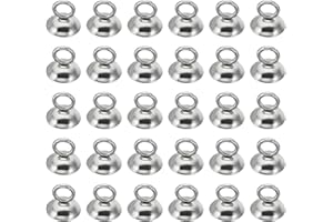 PATIKIL Bead Caps, 50 Pcs Bead Cap Bail Pendant Stainless Steel Bead End Cap Charm Ornament Caps