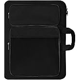 TreochtFUN Art Portfolio Kids Artwork,Art Bag15 X 18 For Child Artwork 8K Organizer,A3 portfolio Case For Carrying Artwork With Tote And Backpack (Black)