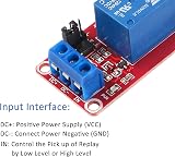 AEDIKO 4pcs Relay Module 5V 1 Channel With Optocoupler Isolation High/Low view 4