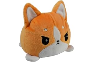 TeeTurtle - The Original Reversible Dog Plushie - Corgi - Cute Sensory Fidget Stuffed Animals That Show Your Mood