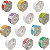 12rolls D30 Label Tape P11 Print Stickers P15 Portable Label Paper, 15 x 30 mm,Colorful MIX1