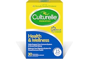 Culturelle Health & Wellness Daily Probiotic Supplement For Men & Women, Helps Support Your Immune System, Occasional Diarrhea, Gas & Bloating, 15 Billion CFUs, Non-GMO, 30 Count