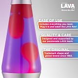 Lava Lamp 2121 Pink Wax Purple Liquid Silver Base Cap 14.5 in Motion Lamp view 2
