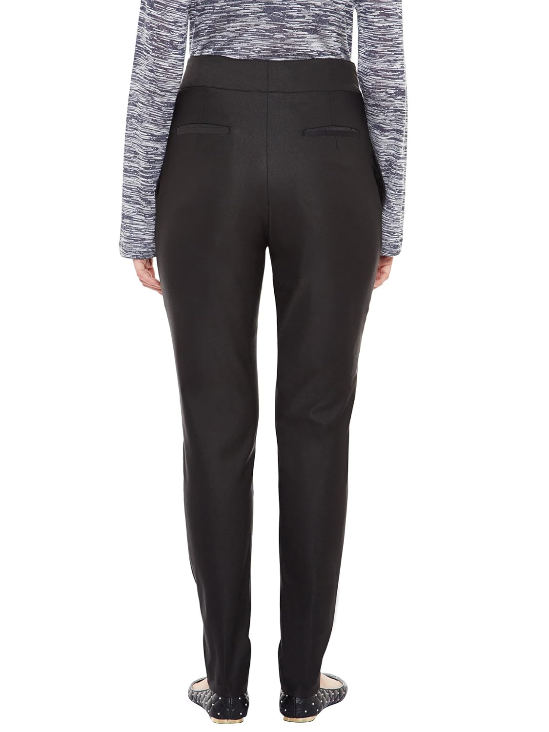 martini women black stretch twill trouser (black, 34)