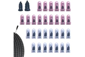 Qurbuns 30 PCS Tire Repair Rubber Nails, Rubber Vacuum Tire Repair Kits, Spiral Tire Screw Plugs, Universal Self-Service Tool