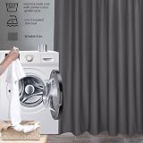 EurCross Charcoal Cloth Shower Curtain 180x180cm Quick Dry Water-Repellent view 7