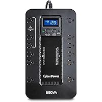 CyberPower EC850LCD Ecologic Battery Backup & Surge Protector UPS System, 850VA/510W, 12 Outlets, ECO Mode, Compact, Uninterr