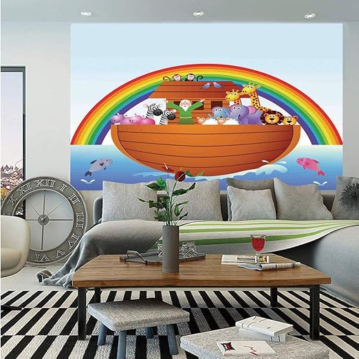Amazon Com Noahs Ark Wall Mural Noah Ark And Colorful Sky Every