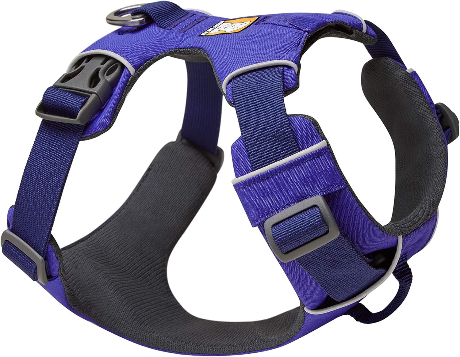 RUFFWEAR Front Range Dog Harness, Reflective Padded No Pull Harness, Huckleberry Blue, Medium