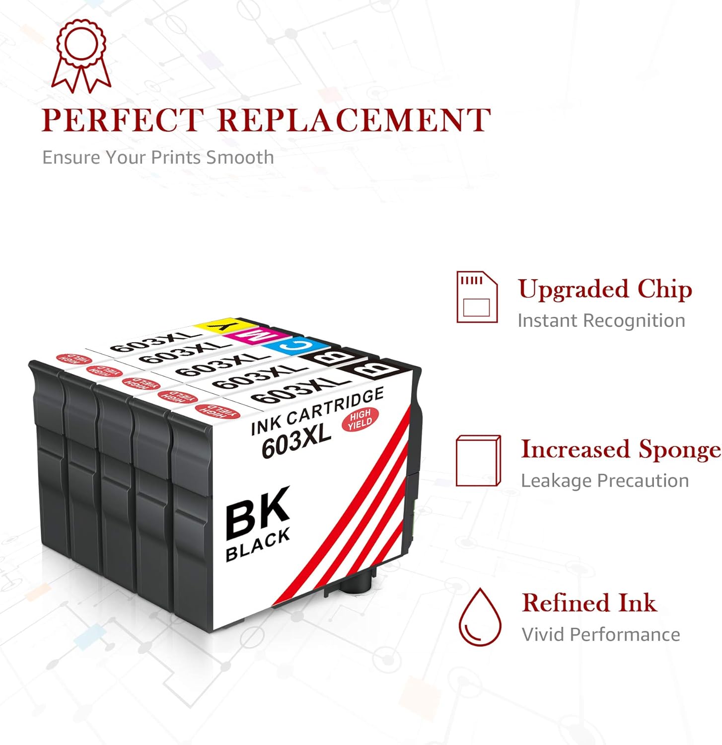Toner Kingdom 603xl Cartucho De Tinta Compatible Para Epson 603 603xl Para Epson Expression Home Xp 2100 Xp 2105 Xp 3100 Xp 3105 Xp 4100 Xp 4105 Workforce Wf 2810 Wf Wf 25 Wf 2850 Toners Y Tinta De Impresora Accesorios