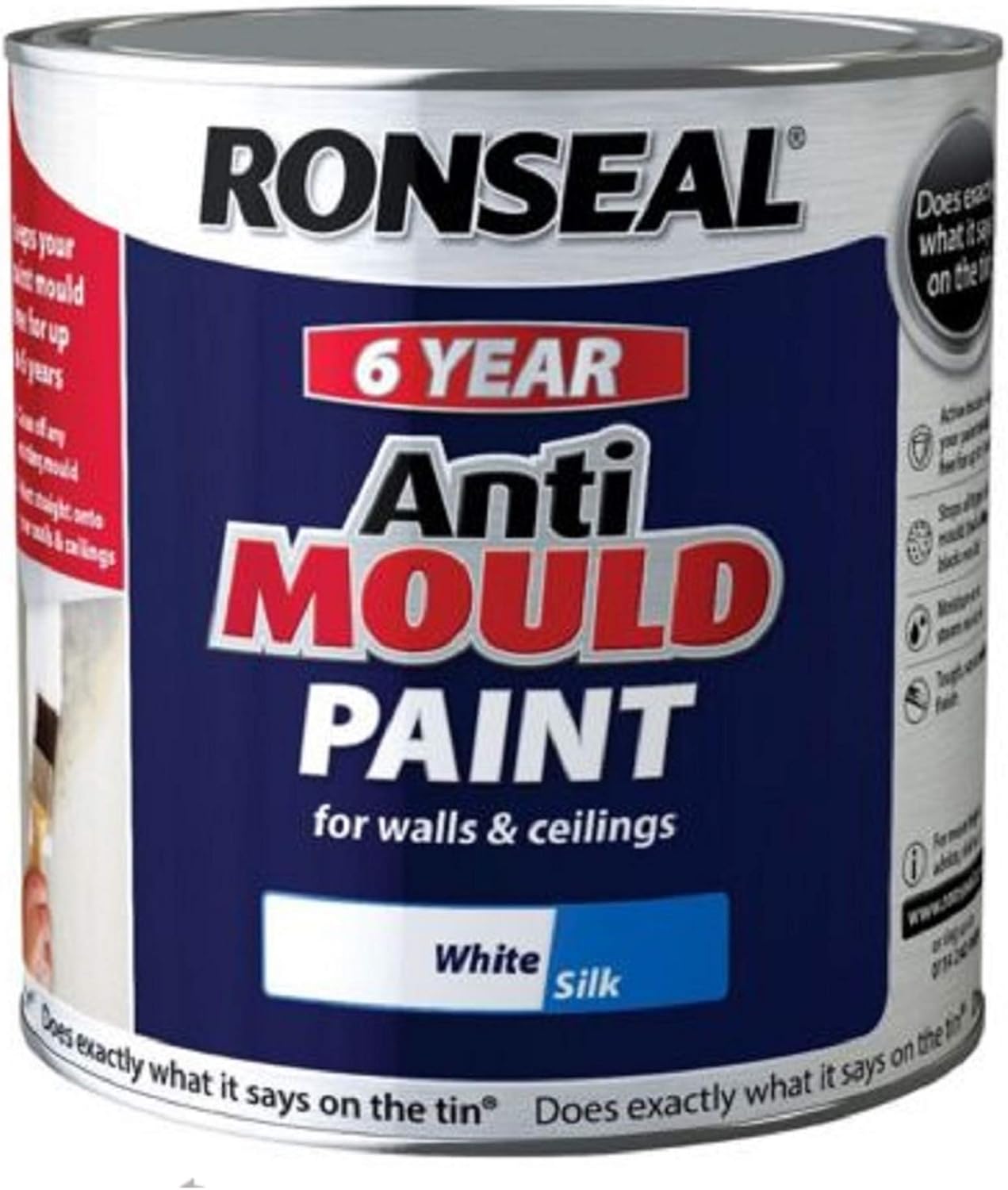 Ronseal AMPWS25L Anti Mould Paint White Silk 2.5 Litre Amazon.co.uk