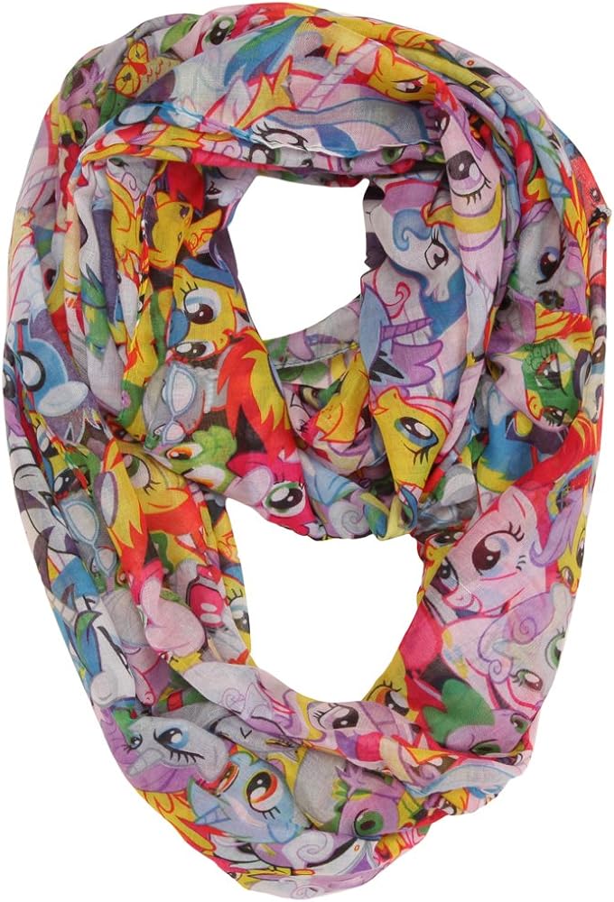 My Little Pony All Over Print Fashion Infinity Scarf: Clothing