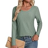 LONGYUAN Women's Long Sleeve Tunic Tops to Wear with Leggings Casual Fall Shirts M-3XL