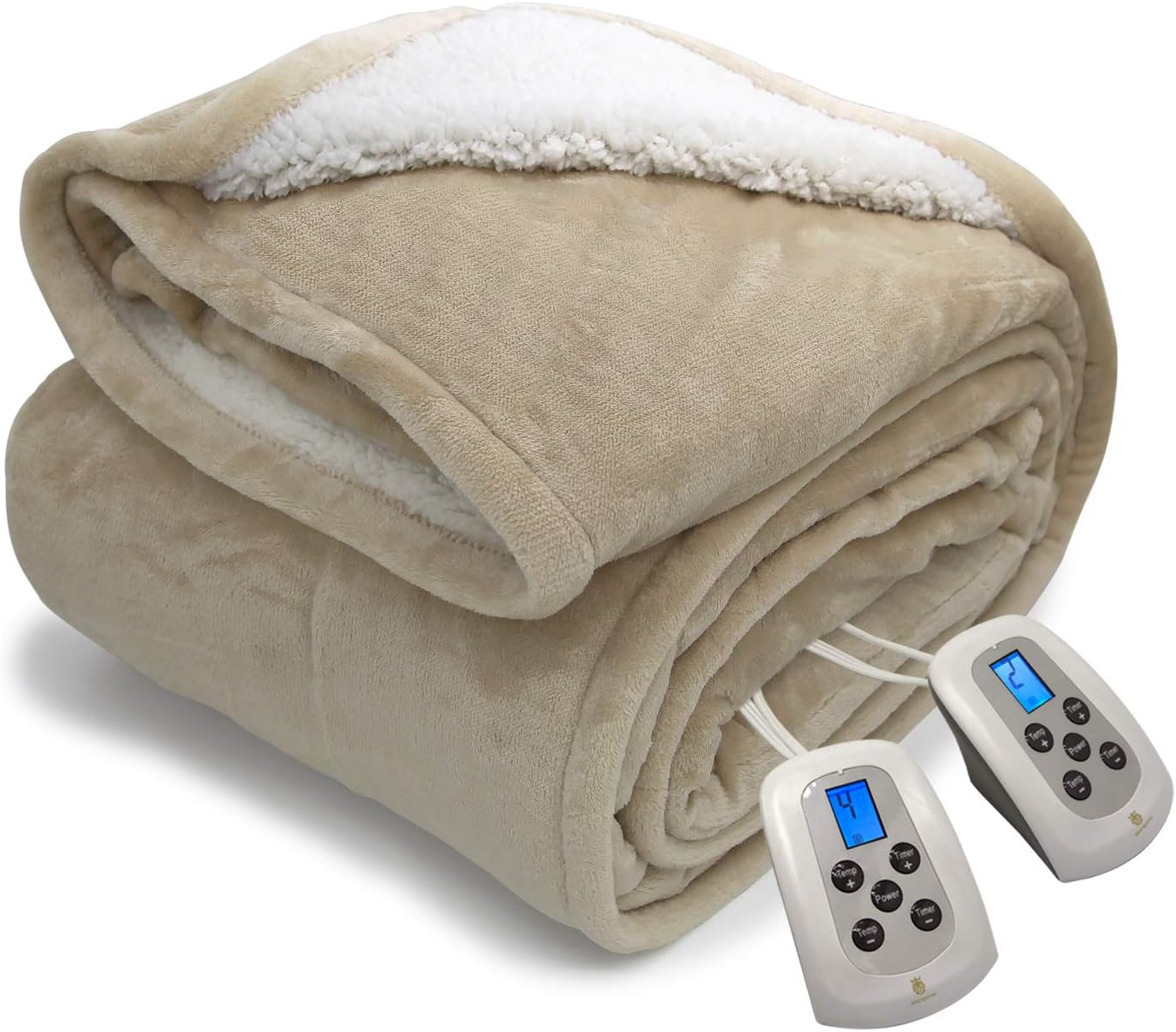 Electric Blanket MicroPlush Sherpa and Reversible Flannel