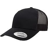 Yupoong Classic Mesh 6 Panel Retro Trucker Cap | Mid Profile Snapback | Permacurv Visor, Polyester Cotton Fabric, Snapback Closure, Bulk Packs Available