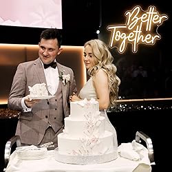Better Together Neon Sign for Wedding, Warm White